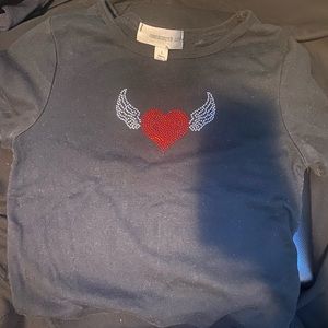 a cute obsessive love crop top